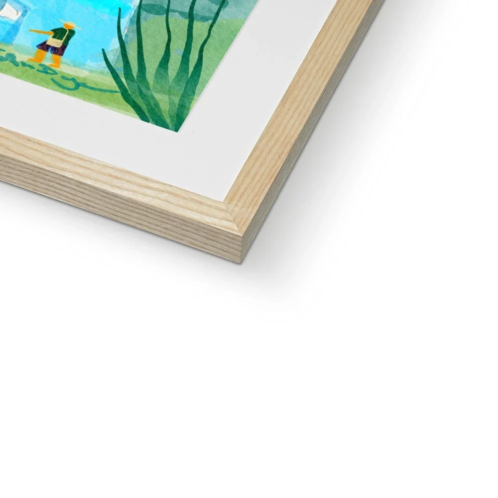 John Dyer Greece Artwork. Framed Open Edition Art Print. 'Sunlit Villa in Govino Bay, Corfu, Greece'. Greek Art Gallery - Image 6
