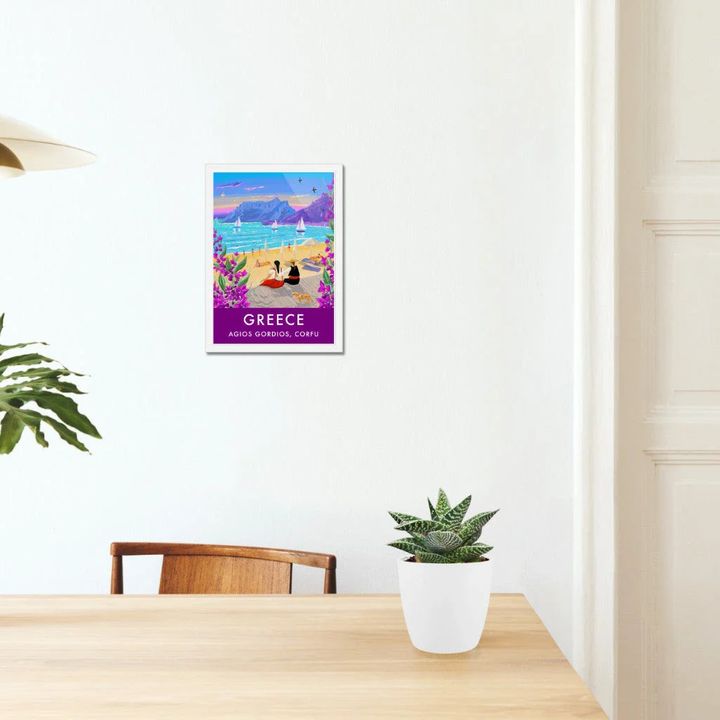 Greece Artwork Wall Art Poster Print by John Dyer. After the Dance, Agios Gordios, Corfu, Greece - Image 4