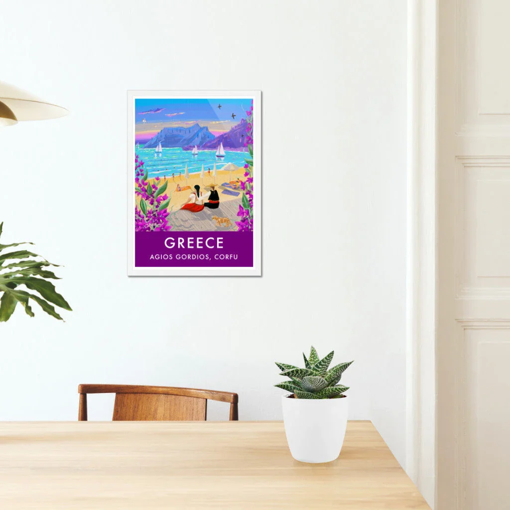 Greece Artwork Wall Art Poster Print by John Dyer. After the Dance, Agios Gordios, Corfu, Greece - Image 5