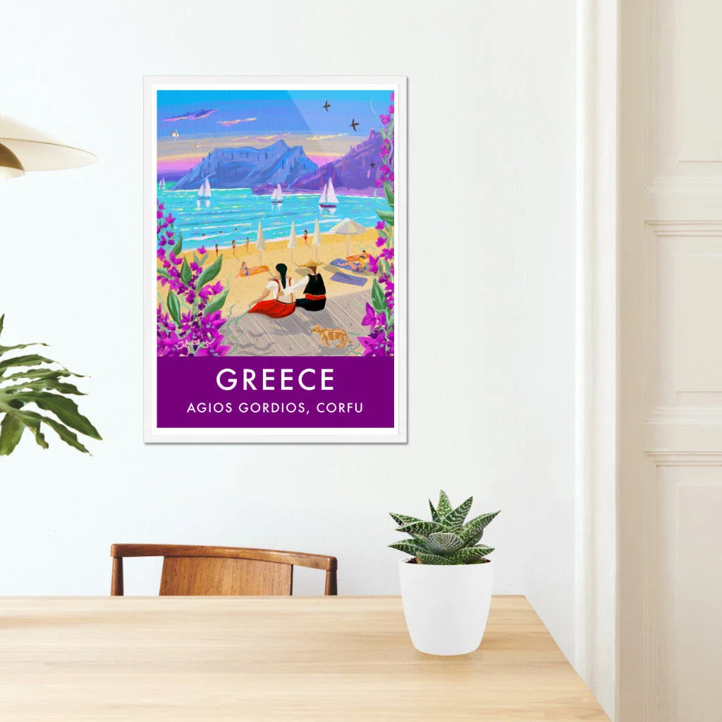 Greece Artwork Wall Art Poster Print by John Dyer. After the Dance, Agios Gordios, Corfu, Greece - Image 6