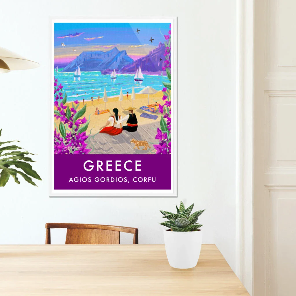 Greece Artwork Wall Art Poster Print by John Dyer. After the Dance, Agios Gordios, Corfu, Greece - Image 7
