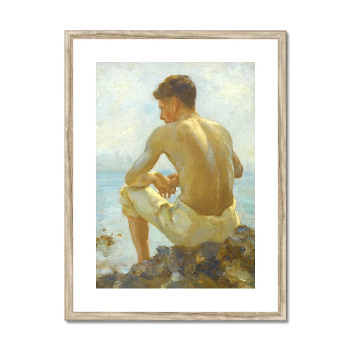 A Young Sailor by Henry Scott Tuke. Framed Open Edition Fine Art Print. Historic Art - Image 3