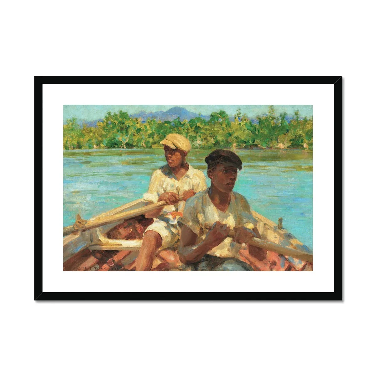 Black River Boatmen, Jamaica by Henry Scott Tuke. Framed Open Edition Fine Art Print. Historic Art - Image 2