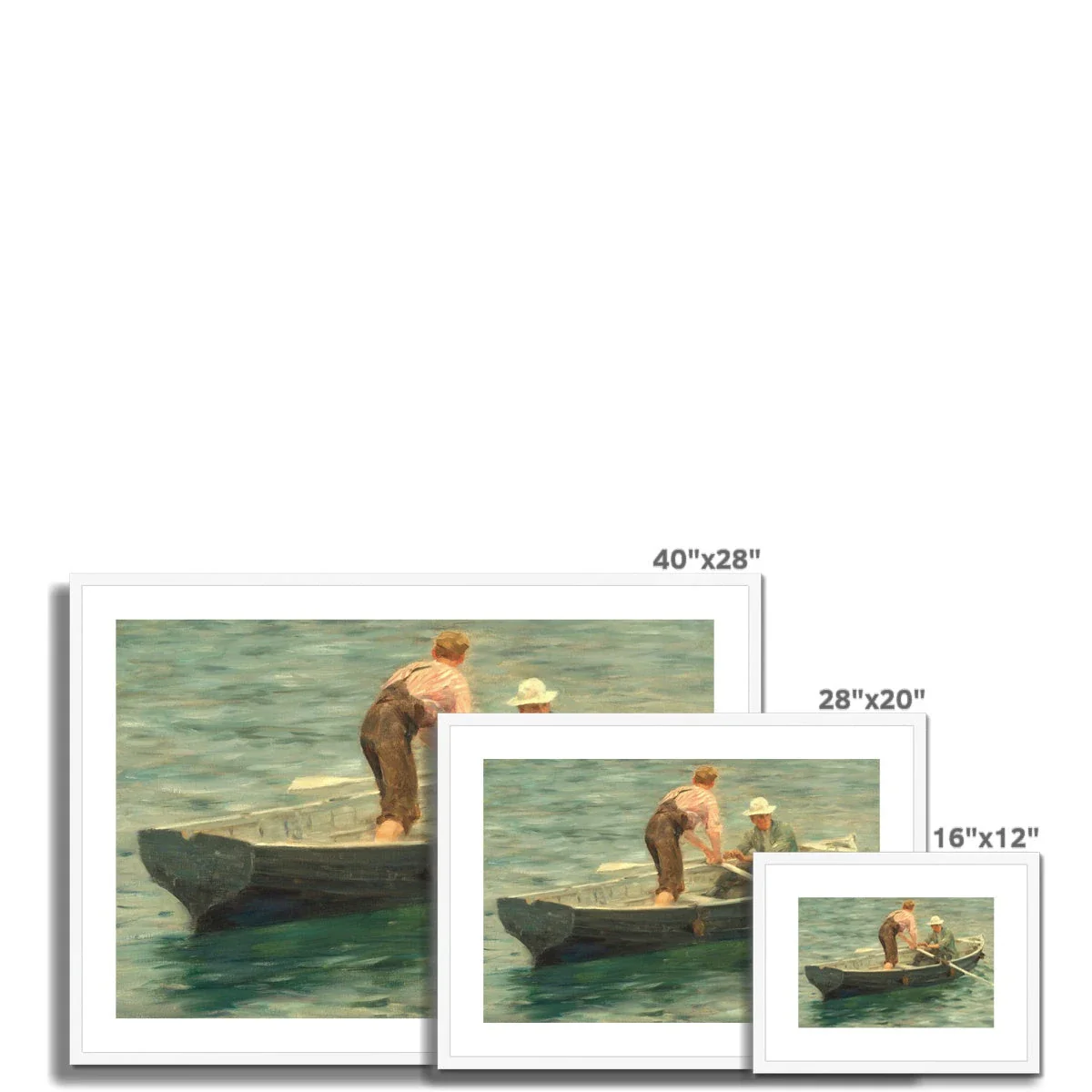 Going Ashore for the Skipper by Henry Scott Tuke. Framed Open Edition Fine Art Print. Historic Art - Image 10