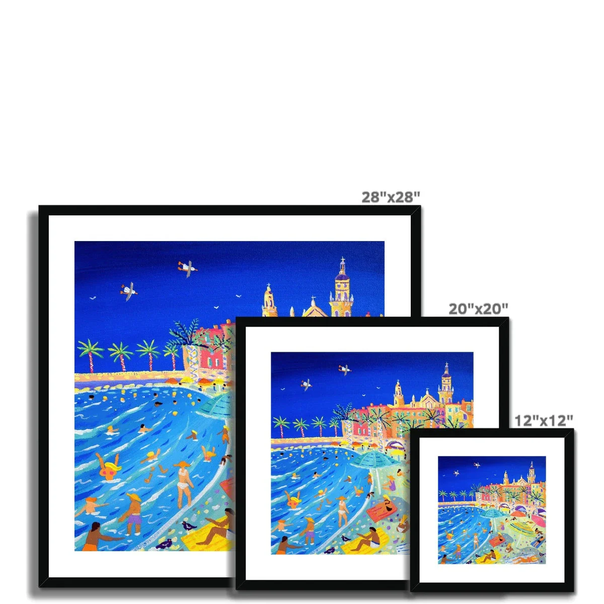 John Dyer Framed Open Edition French Art Print. 'High Summer, Menton Old Town, France'. - Image 10