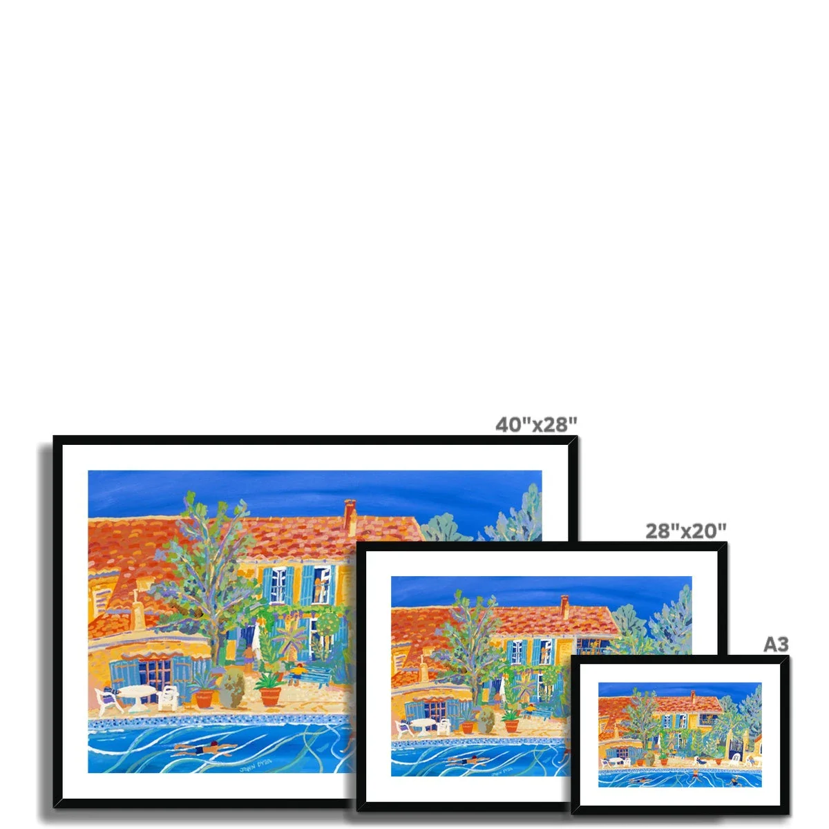 John Dyer Framed Open Edition Cornish Art Print. 'Holidays in Provence, Rasteau'. French Art Gallery - Image 5