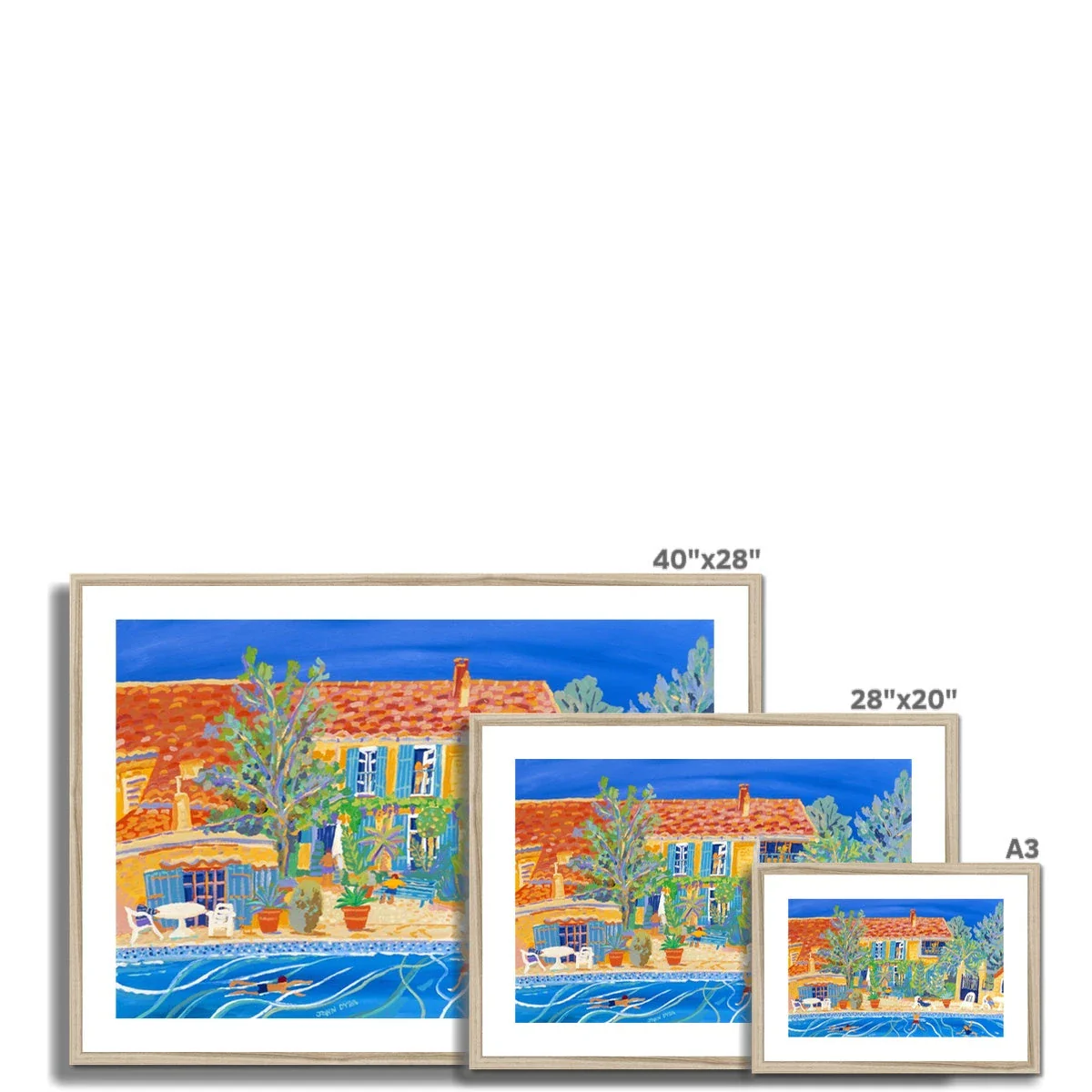 John Dyer Framed Open Edition Cornish Art Print. 'Holidays in Provence, Rasteau'. French Art Gallery - Image 6