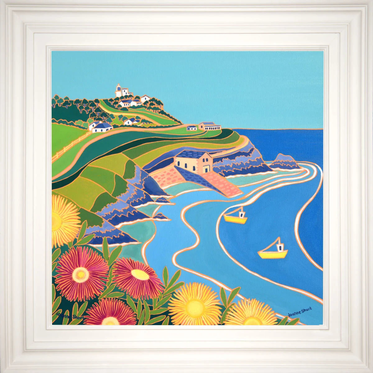 'Hottentots on the Cliffs, Lizard Point’. 24x24 inches oil on canvas. Paintings of Cornwall by Cornish Artist Joanne Short from our Cornwall Art Gallery - Image 2