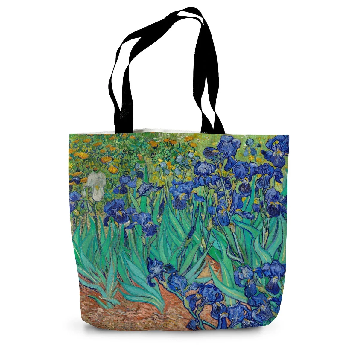 Blue Irises by Vincent Van Gogh. Classic Art Canvas Tote Bag - Image 2