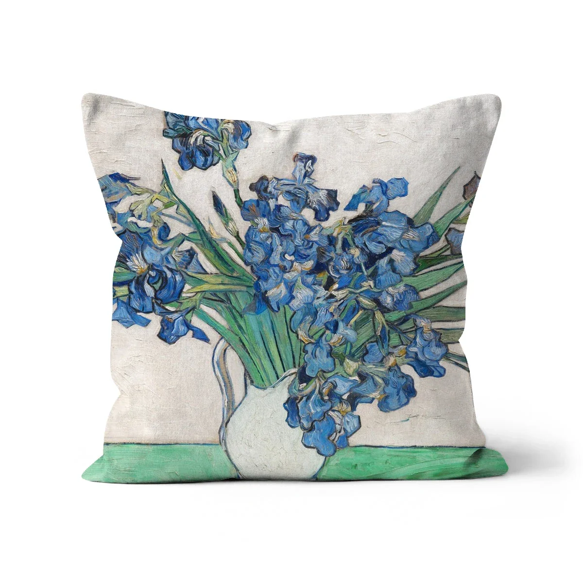 Irises. Classic Art Cushion by Vincent Van Gogh - Image 2