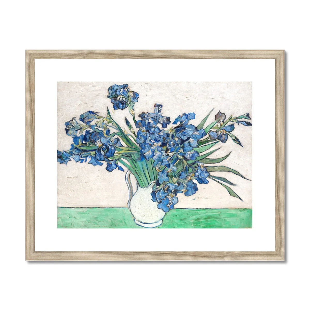 Vincent Van Gogh Framed Open Edition Art Print. 'Irises' Still-Life. Garden Flowers. Art Gallery Historic Art - Image 3