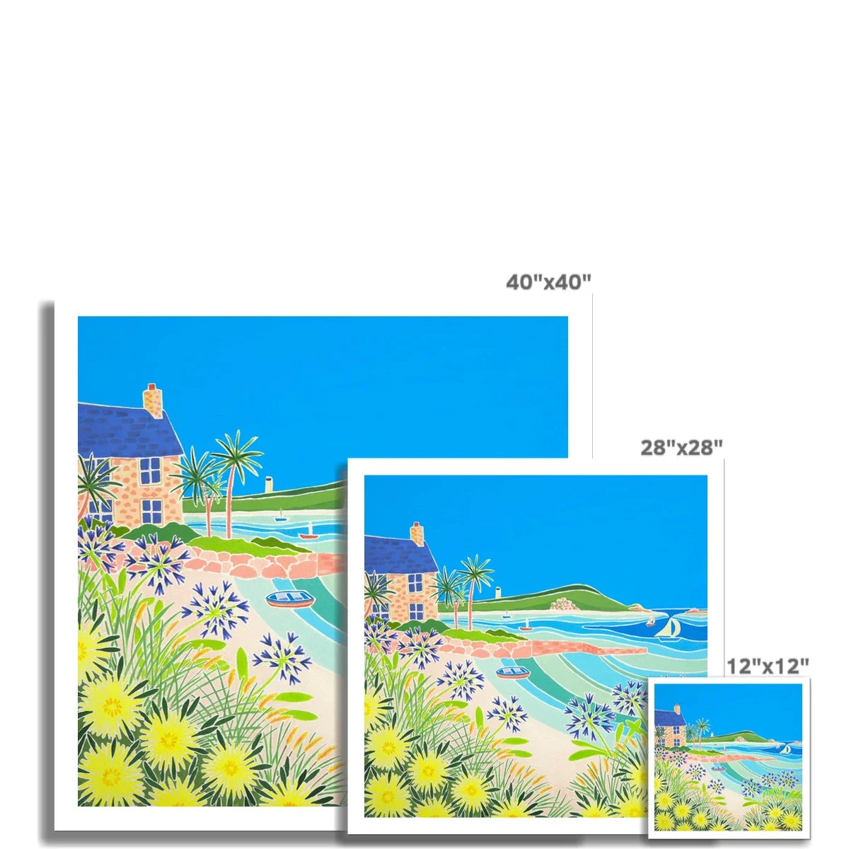 Joanne Short Fine Art Print 'Island Morning, Old Grimsby Beach, Tresco'. Open Edition Art Print of Cornwall - Image 3