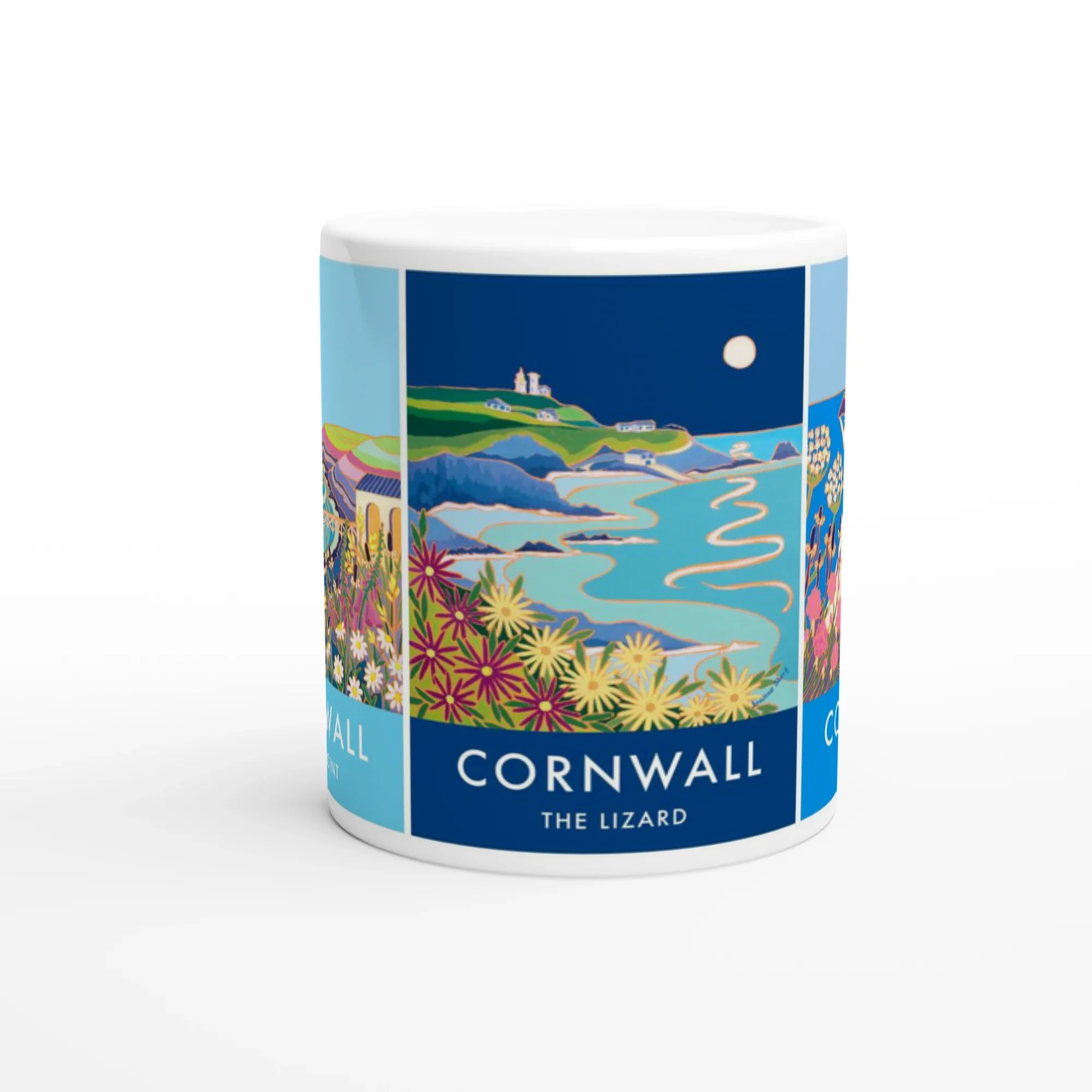 Joanne Short Ceramic Cornish Art Mug featuring Lizard Peninsula, Lizard Point, Lizard Lighthouse and Poldhu Cove - Image 3
