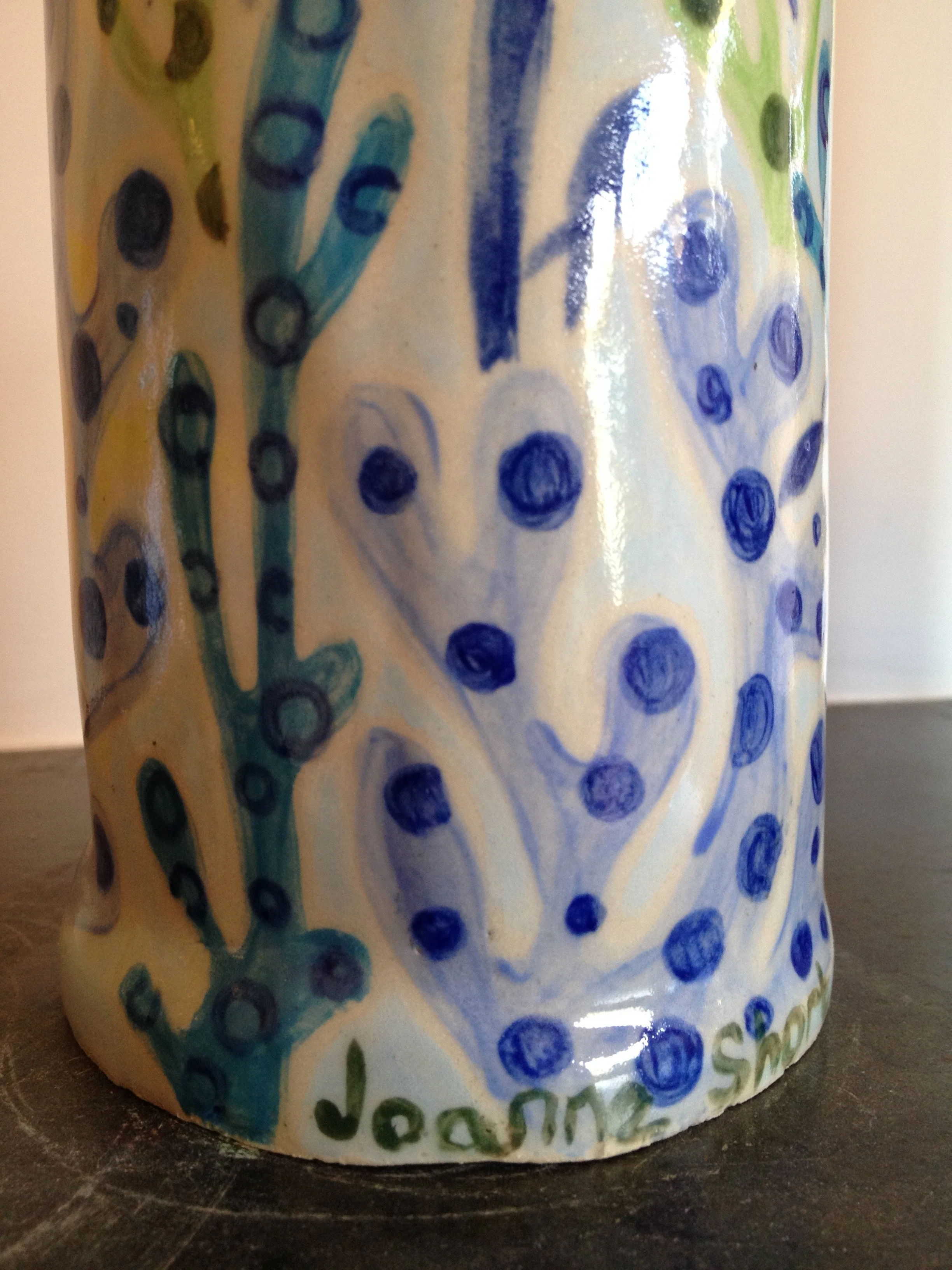 Joanne Short Ceramic Vase from Cornwall. Cornish Fish and Seaweed - Image 4