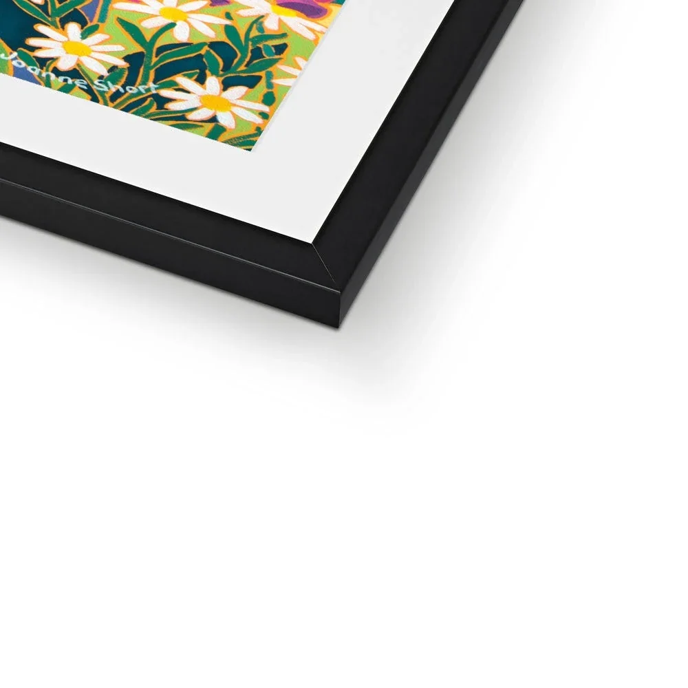 Joanne Short Framed Open Edition Cornish Fine Art Print. 'Spring Flowers at High Tide, St Just in Roseland'. Cornwall Art Gallery - Image 7