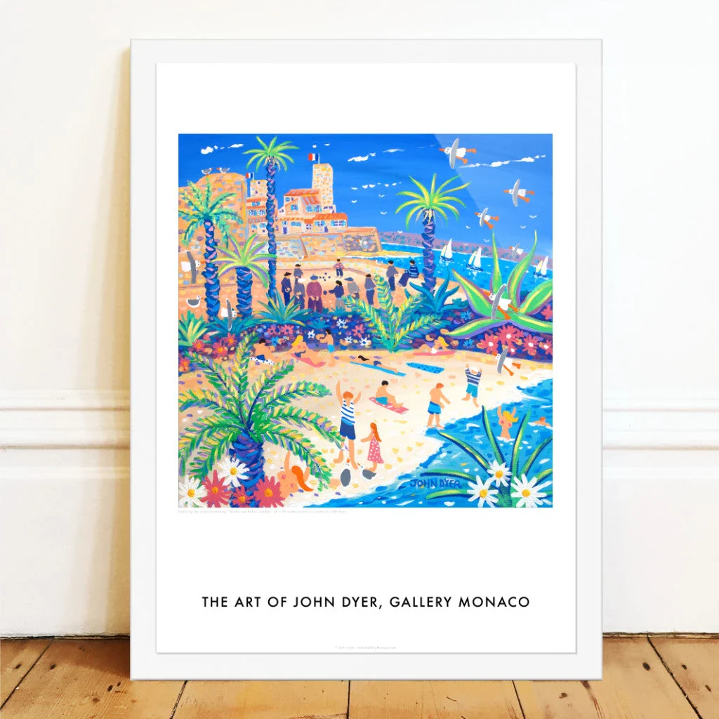 John Dyer Art Poster Print. Gallery Monaco Range. Boules and Babes, Antibes, France - Image 2