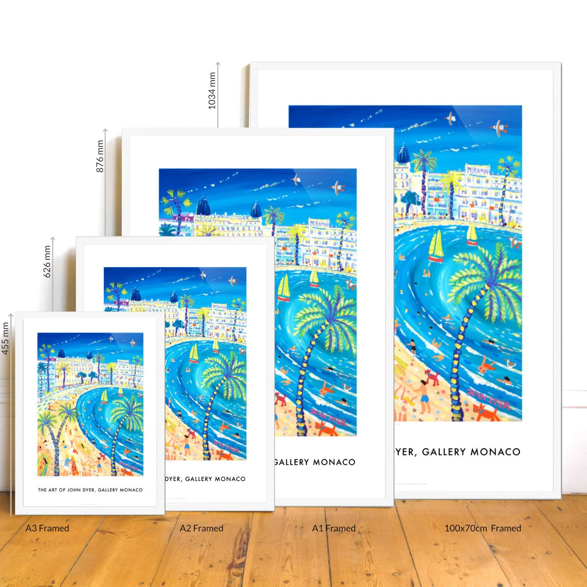 John Dyer Wall Art Poster Print. Cannes Beach, South of France. French Art Gallery - Image 3