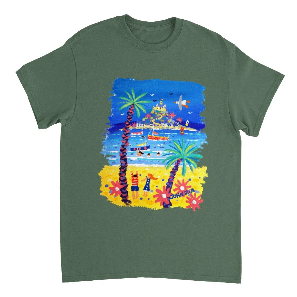 John Dyer Unisex Cornwall Art T-Shirt. 'St Michael's Mount'. Cornwall Art Gallery - Image 7