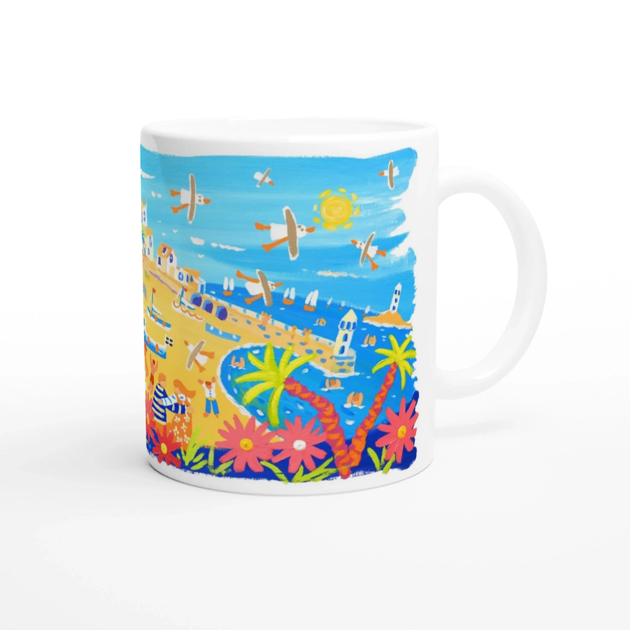 John Dyer Ceramic Cornish Art Mug. Summertime Days, St Ives - Image 3