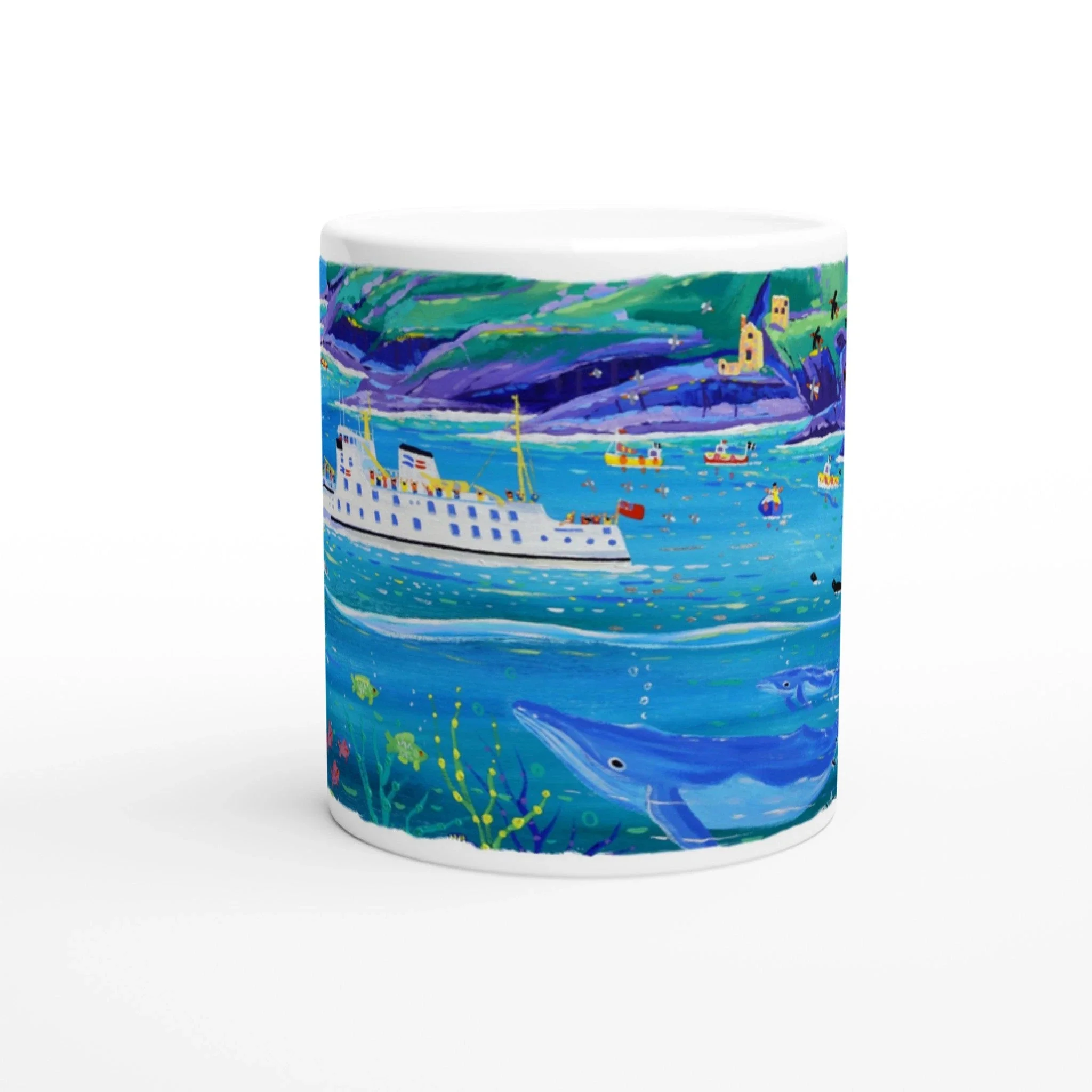 John Dyer Ceramic Cornish Art Mug. Scillonian Ferry, Botallack, Cornwall - Image 3