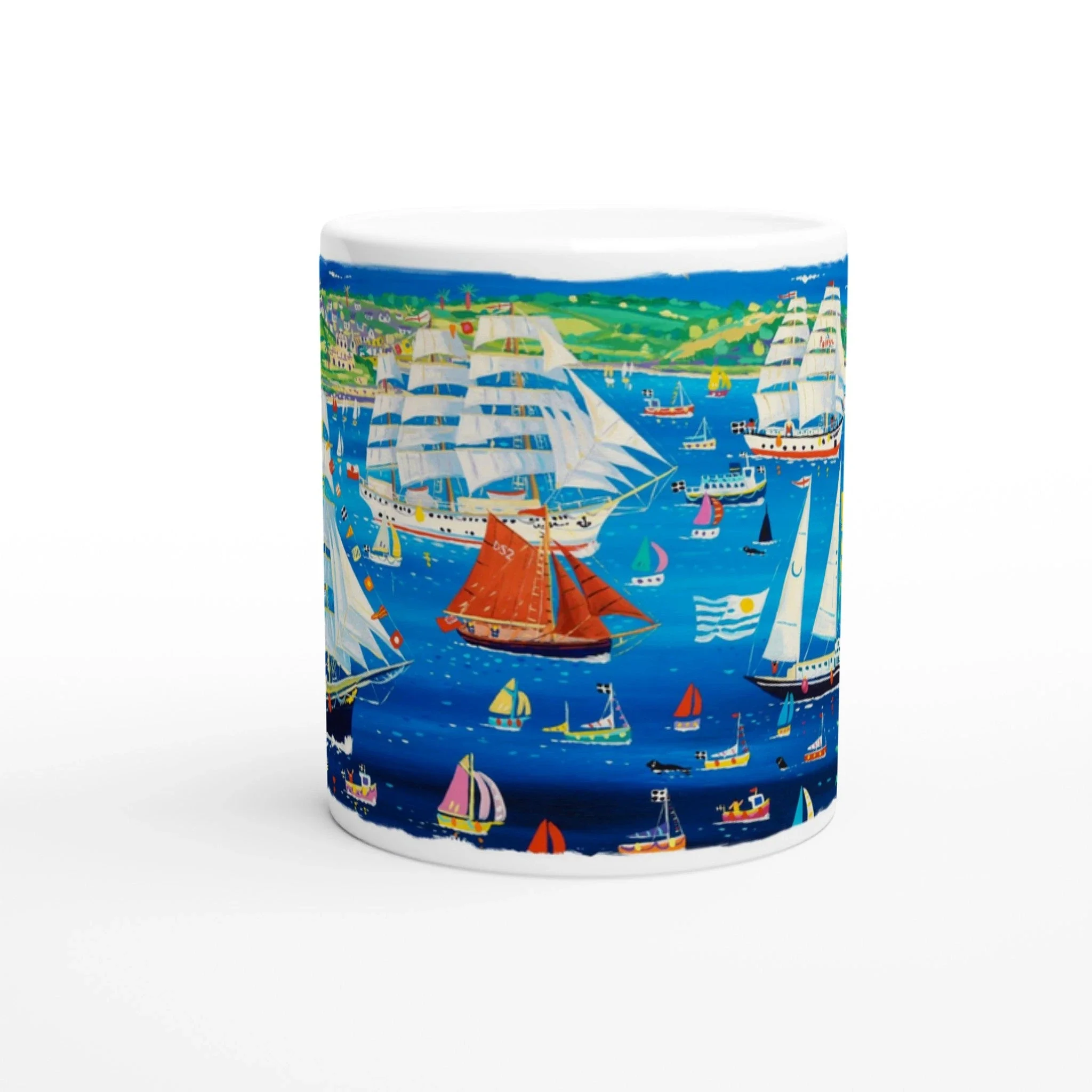 John Dyer Ceramic Cornish Art Mug. Tall Ships and Small Ships Falmouth - Image 3