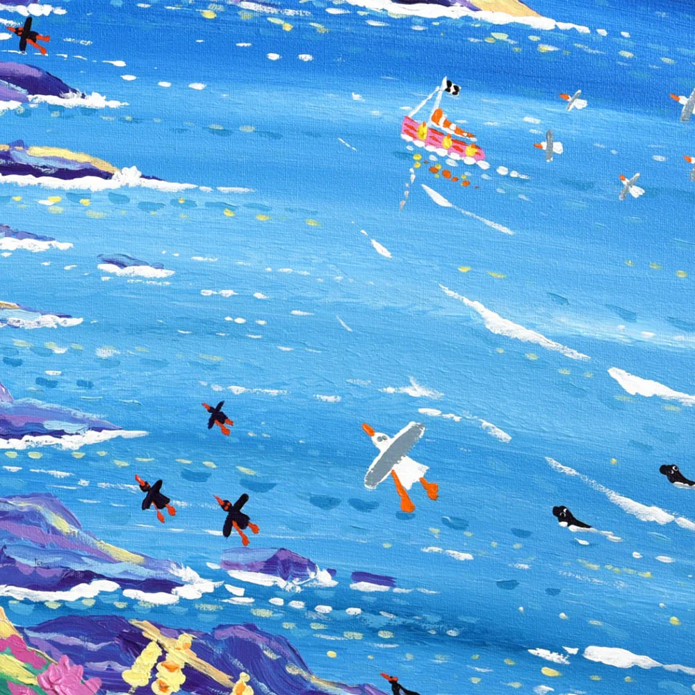 Limited Edition Print by Cornish Artist John Dyer. Racing to the Lizard Lighthouse. Cornwall Art Gallery Print - Image 3