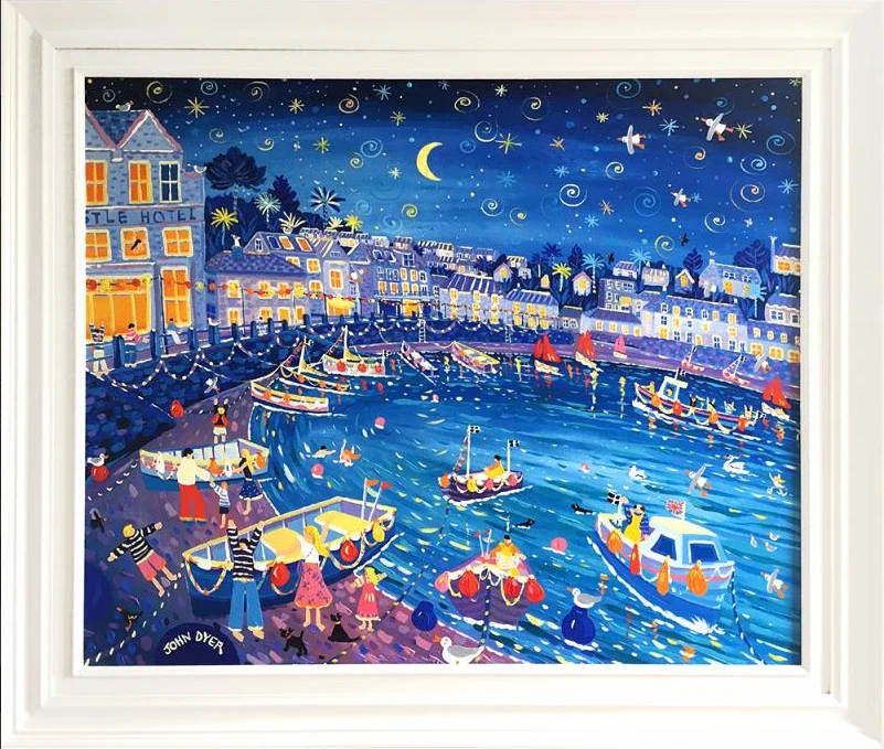 John Dyer Painting. Balmy Summer Evening, St Mawes - Image 2