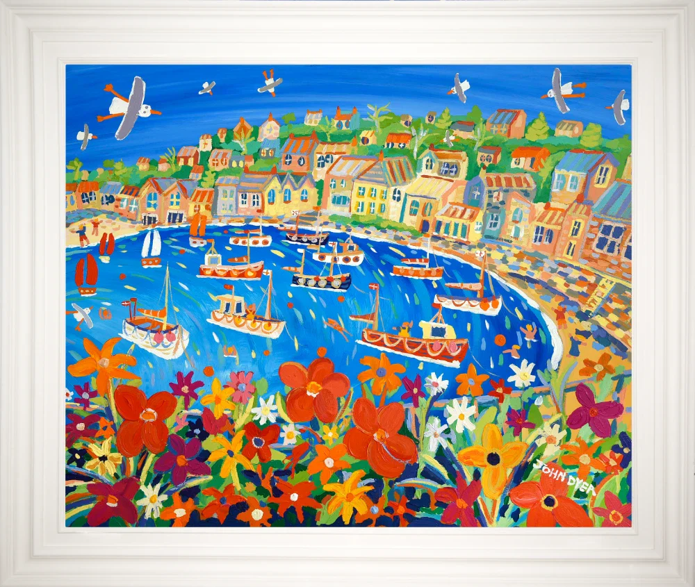 John Dyer Painting. Bright Summer Flowers, Mousehole - Image 2