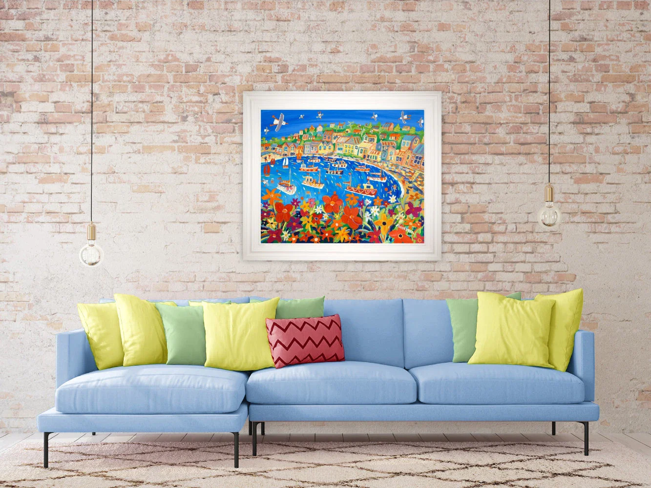 John Dyer Painting. Bright Summer Flowers, Mousehole - Image 3