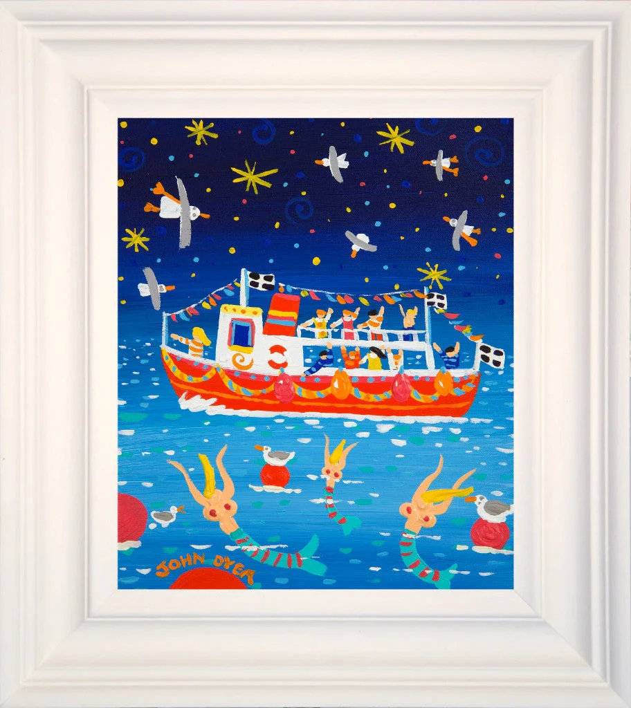John Dyer Painting. Cornish River Trip.  12 x 10 inches, acrylic on canvas - Image 2