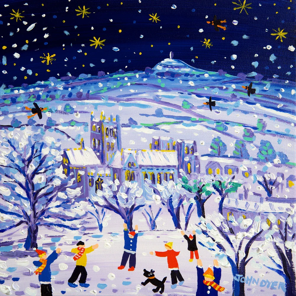 John Dyer Painting. Little Stars and Snowflakes, Wells. Somerset Art Gallery.
