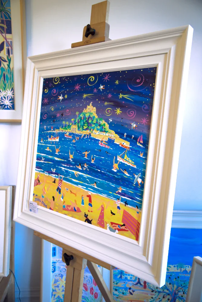 John Dyer Painting. Shooting Stars and Skinny Dippers, St Michael's Mount. - Image 2