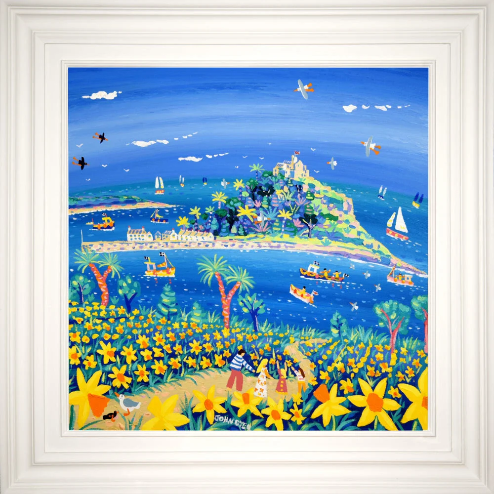 John Dyer Painting. Spring Daffodils, Mount’s Bay. - Image 2