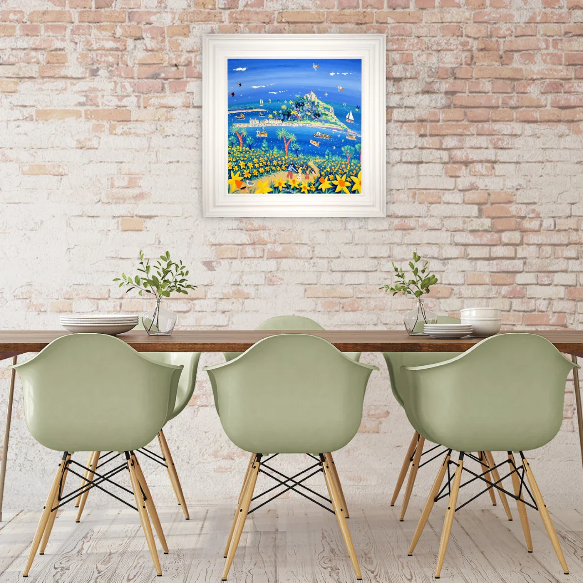 John Dyer Painting. Spring Daffodils, Mount’s Bay. - Image 3