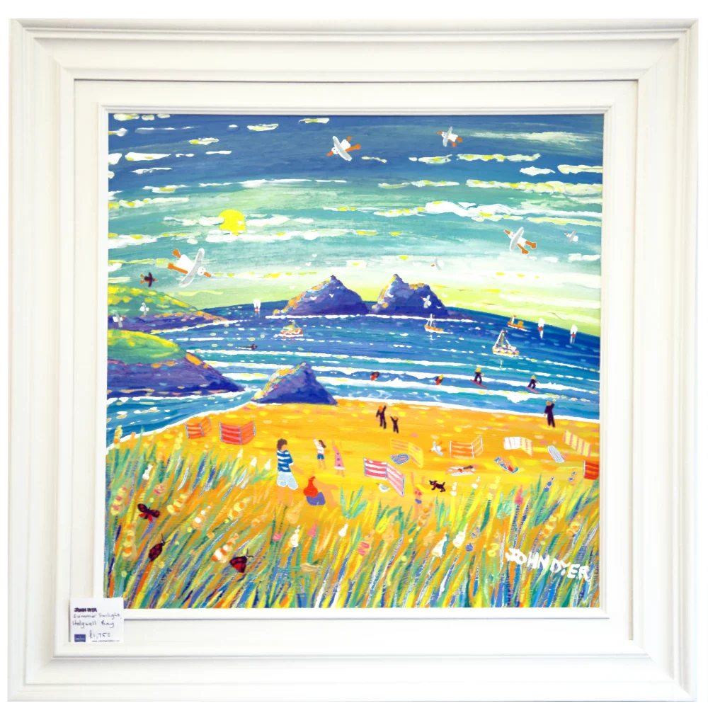 John Dyer Painting. Summer Sunlight, Holywell Bay - Image 2