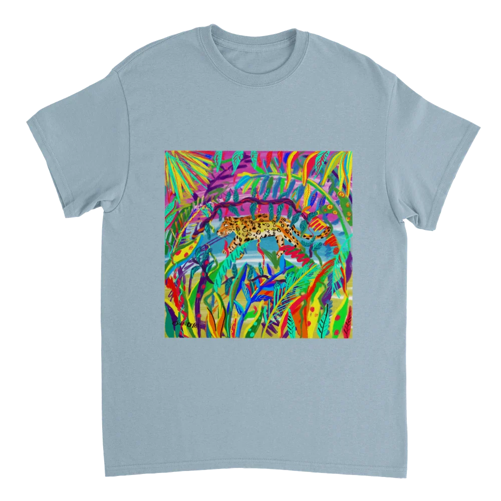 John Dyer Unisex Jungle Art T-Shirt. 'Amazon Rainforest Jaguar' - Image 3