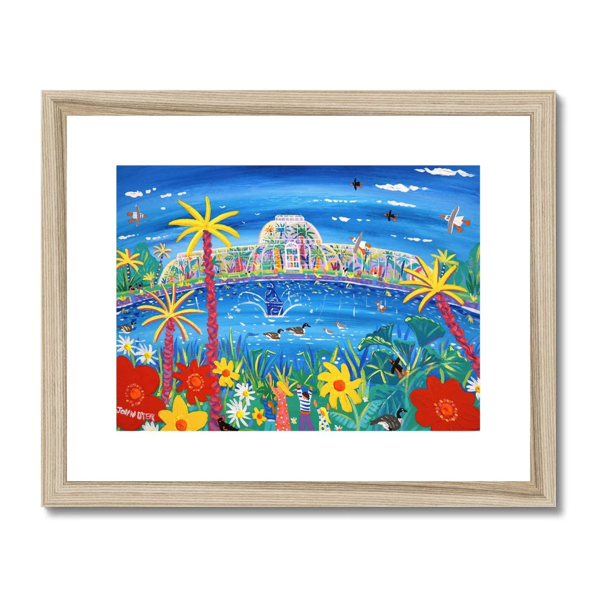 John Dyer Framed Open Edition London Art Print. 'A Feast of Flowers, Kew Gardens'. London Art Gallery - Image 3