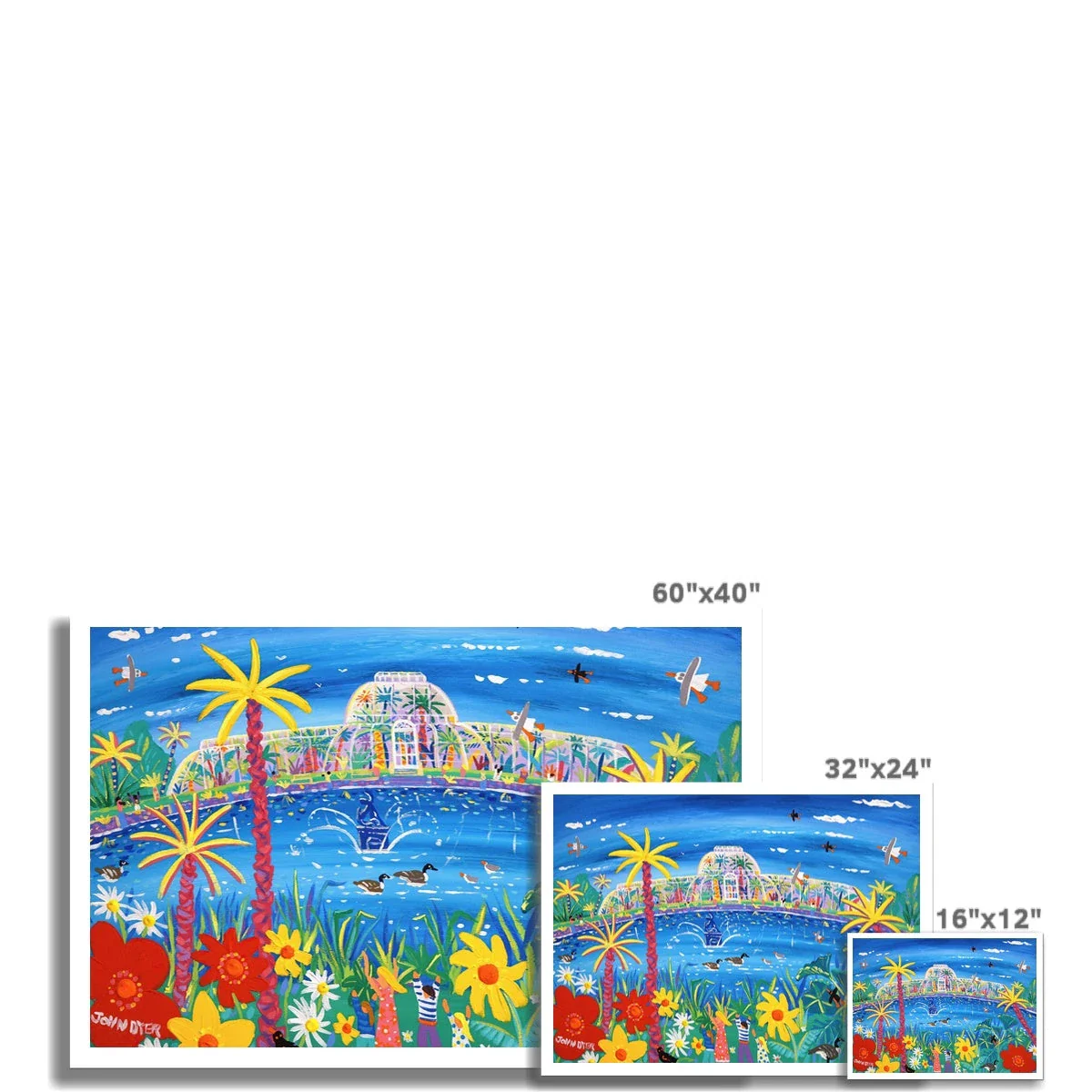 John Dyer Fine Art Print. Open Edition London Art Print. 'A Feast of Flowers, Kew Gardens'. London Art Gallery - Image 3
