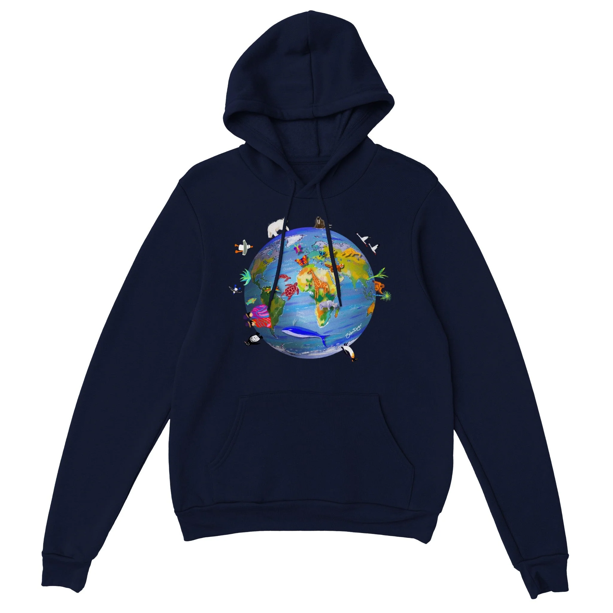 John Dyer designed 'Last Chance To Paint' Wildlife & Climate Change Earth Design Classic Unisex Pullover Hoodie - Image 12