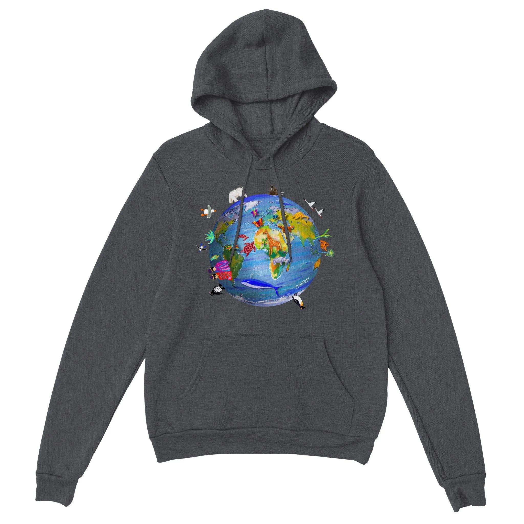 John Dyer designed 'Last Chance To Paint' Wildlife & Climate Change Earth Design Classic Unisex Pullover Hoodie - Image 6