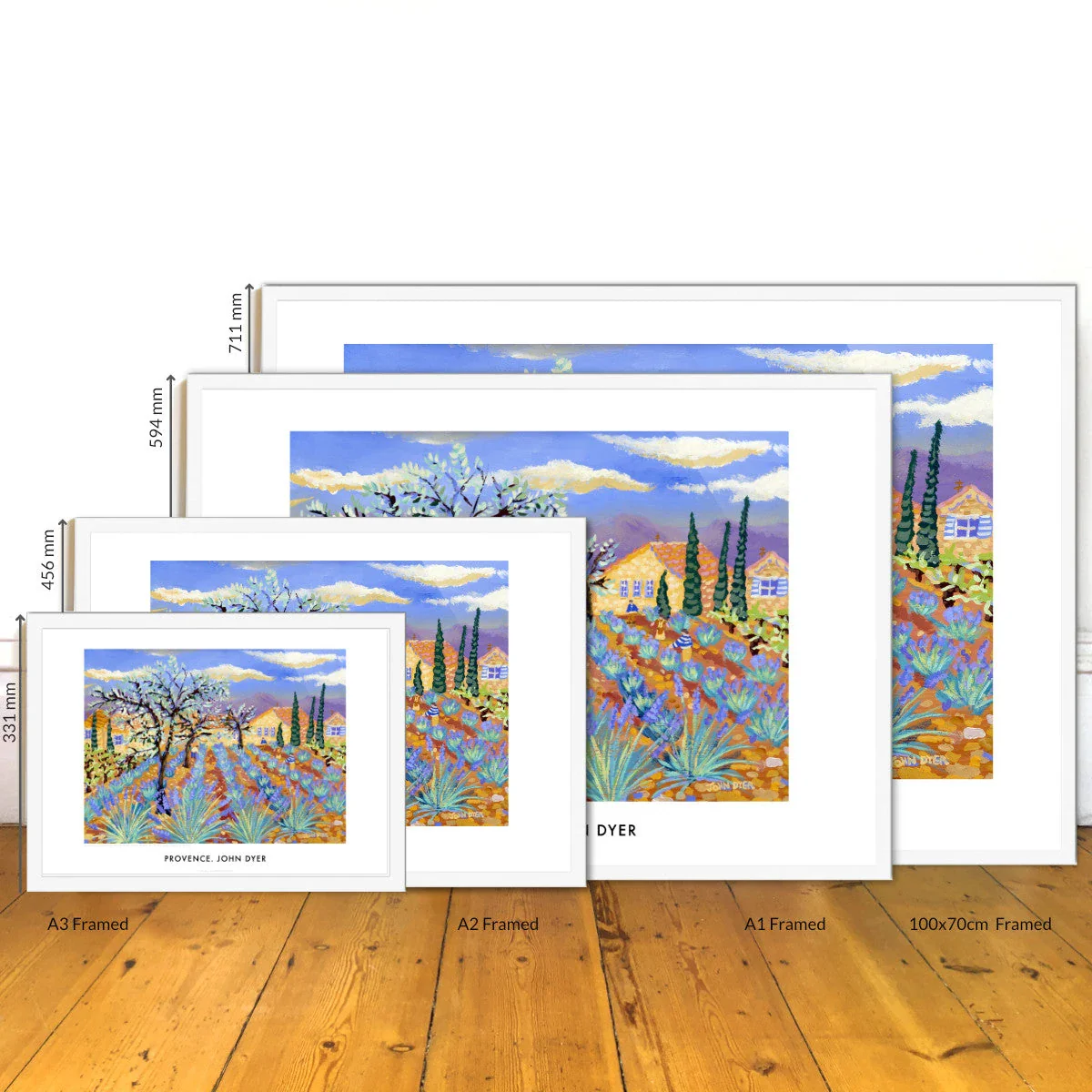 French Wall Art Poster Print featuring Lavender in Provence, France by artist John Dyer. French Art Gallery - Image 3