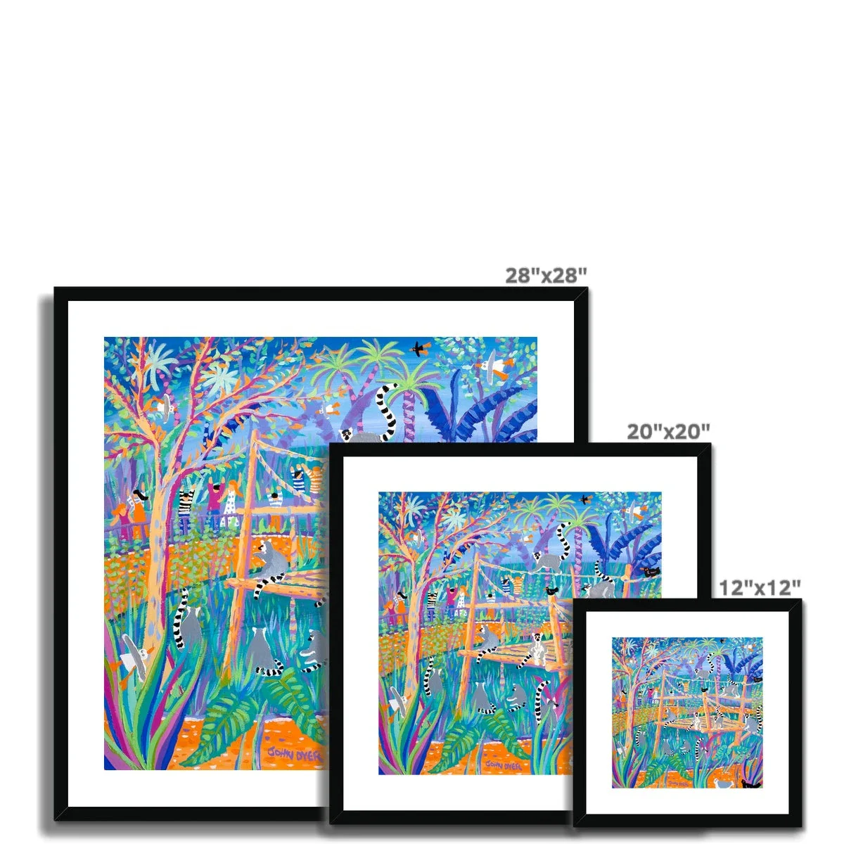 John Dyer Ring Tailed Lemurs Framed Open Edition Jungle Fine Art Print. Animal Art Prints - Image 10