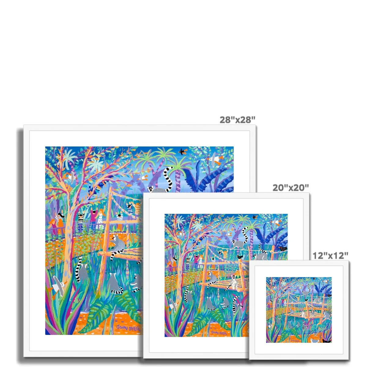 John Dyer Ring Tailed Lemurs Framed Open Edition Jungle Fine Art Print. Animal Art Prints - Image 11