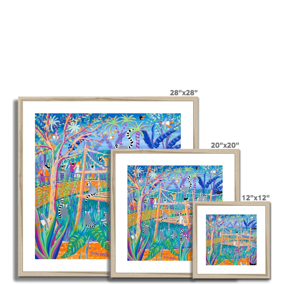 John Dyer Ring Tailed Lemurs Framed Open Edition Jungle Fine Art Print. Animal Art Prints - Image 12