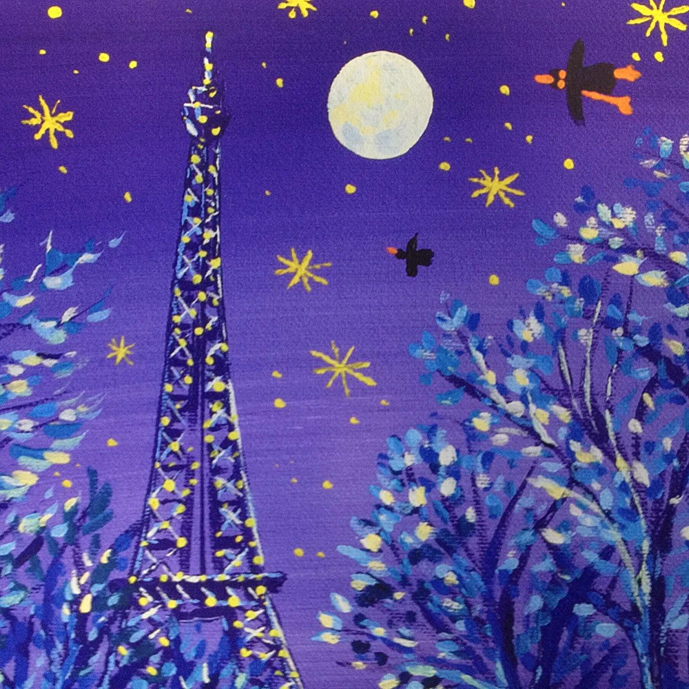 Limited Edition Print. 'Cycling under the Moon, Paris'.  By Artist John Dyer - Image 4