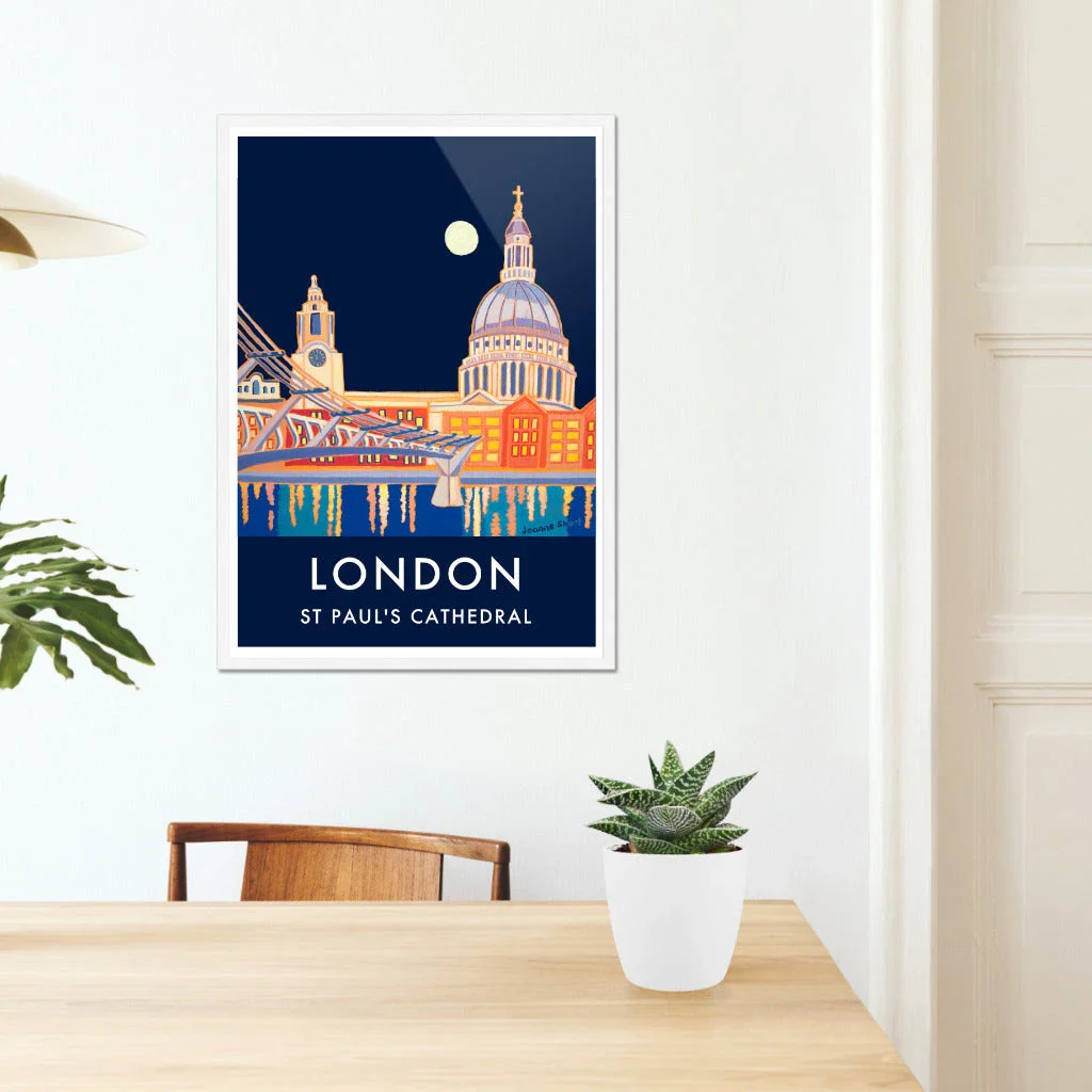 London Art Print of St Paul's Cathedral. Vintage Style Poster Design by British Artist Joanne Short - Image 6