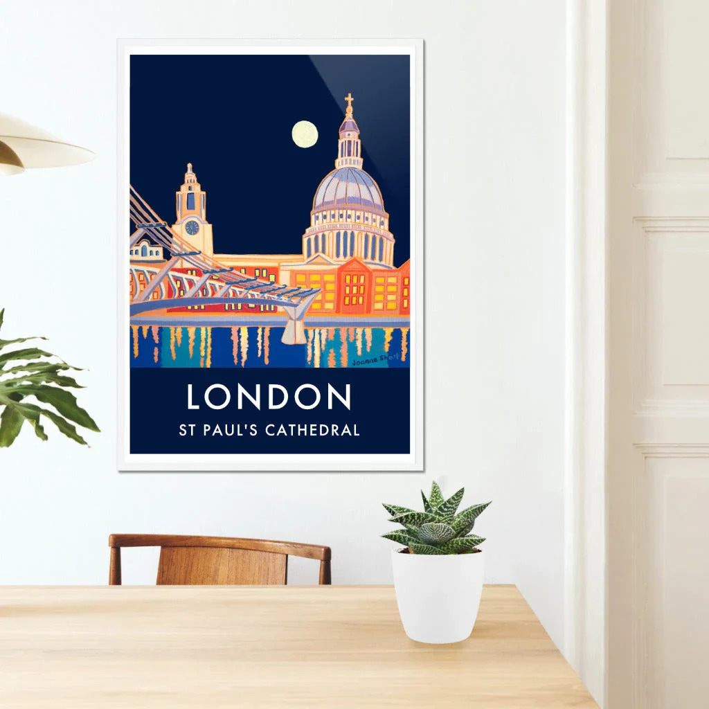 London Art Print of St Paul's Cathedral. Vintage Style Poster Design by British Artist Joanne Short - Image 7