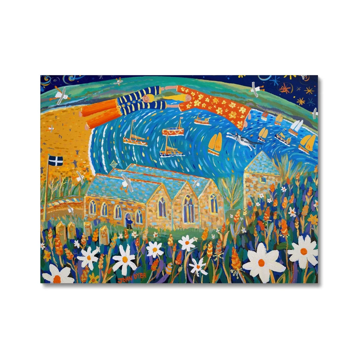 'Love Story', Gunwalloe, Church Cove, Cornwall - Canvas Art Print by John Dyer - Image 3