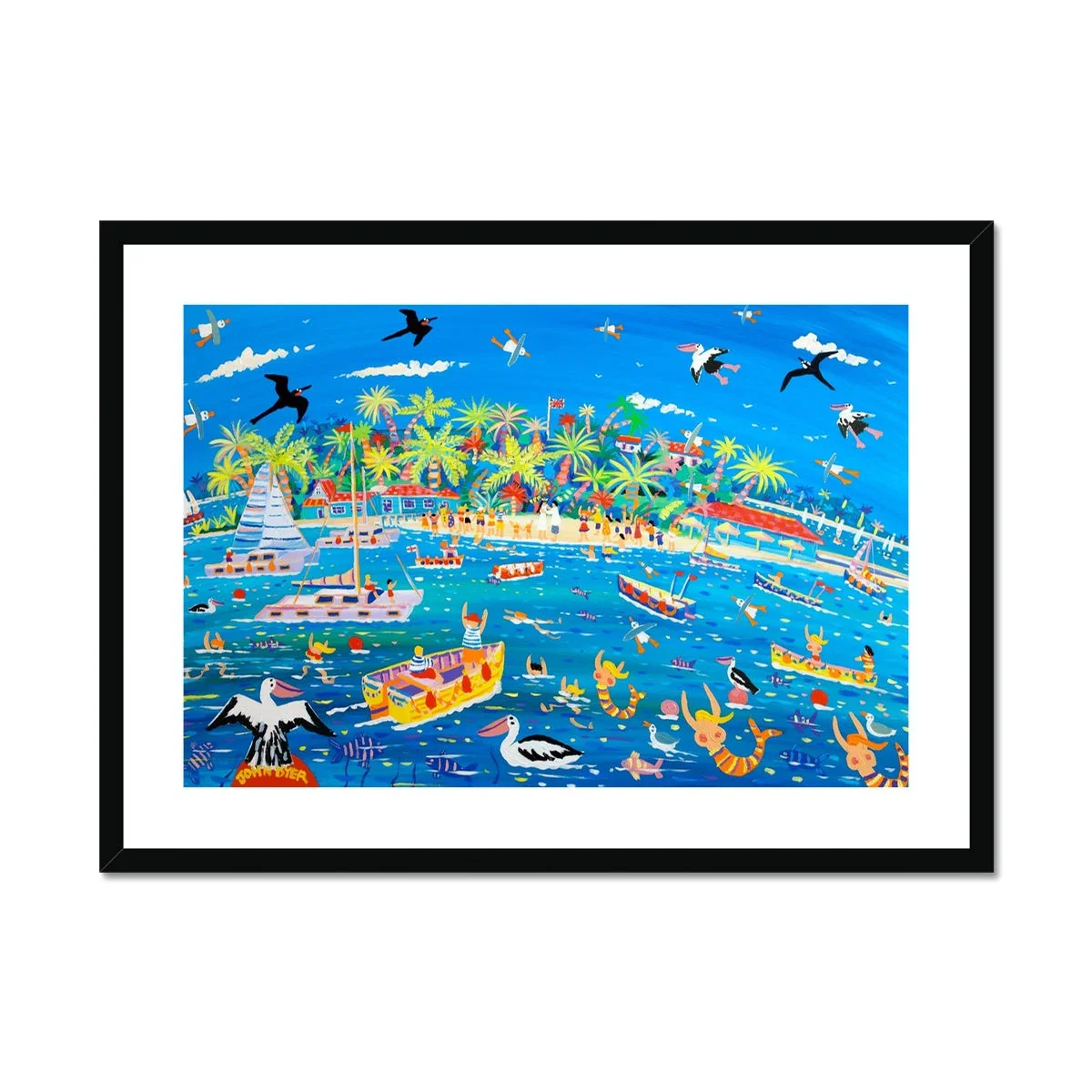 John Dyer Framed Open Edition Art Print. 'Magical Day at Marina Cay'. British Virgin Islands Caribbean Art Gallery - Image 2