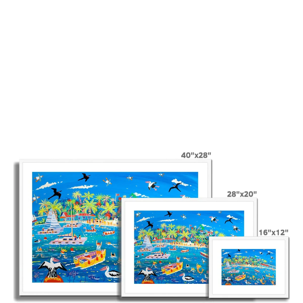John Dyer Framed Open Edition Art Print. 'Magical Day at Marina Cay'. British Virgin Islands Caribbean Art Gallery - Image 4